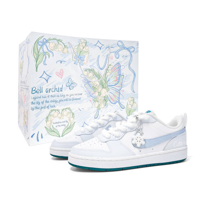 Nike Nike Court Borough 2 Skateboard Shoes Unisex Low Top Blue