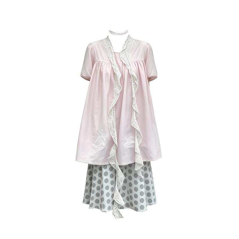 MARIE·COCO Two Piece Skirt Sets Women's Crew Neck Moderate Midi Skirt