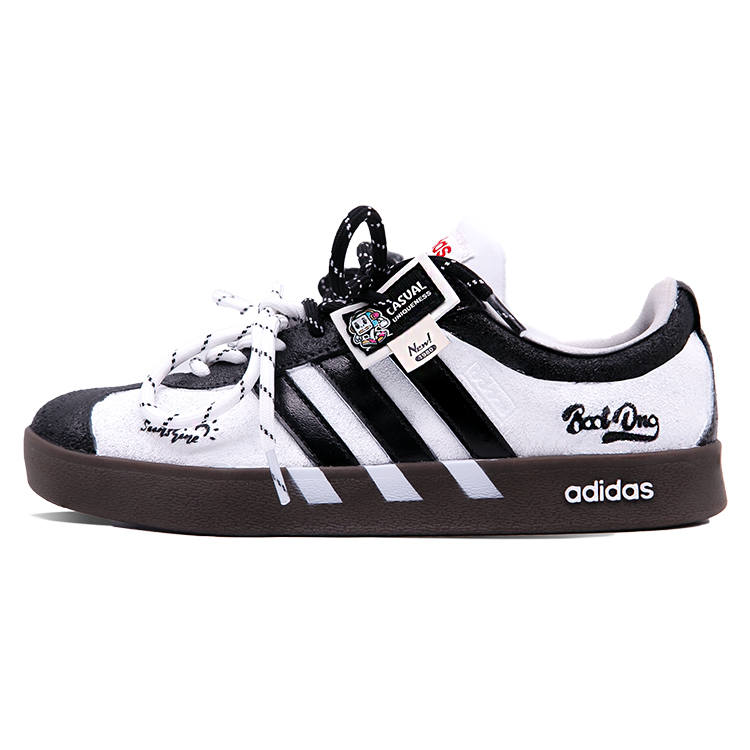 Adidas Adidas VL COURT 2.0 Skateboard Shoes Unisex Low Top Black, Brown, White & Multicolor