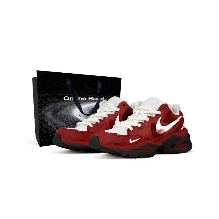 Nike Nike Air Max Fusion Running Shoes Unisex Low Top White, Red