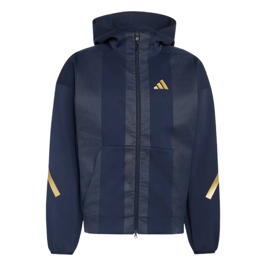 Adidas Adidas Soccer Jerseys Men's Night Sea Army Blue Hooded Non Detachable Moderate