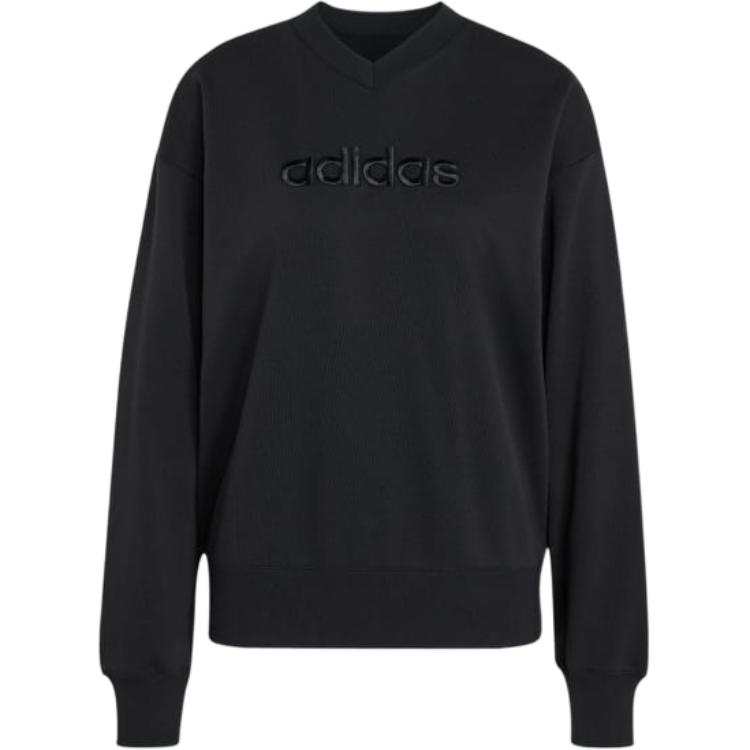 Adidas Adidas Sweatshirts Women's Black Crew Neck Moderate Straight Fit