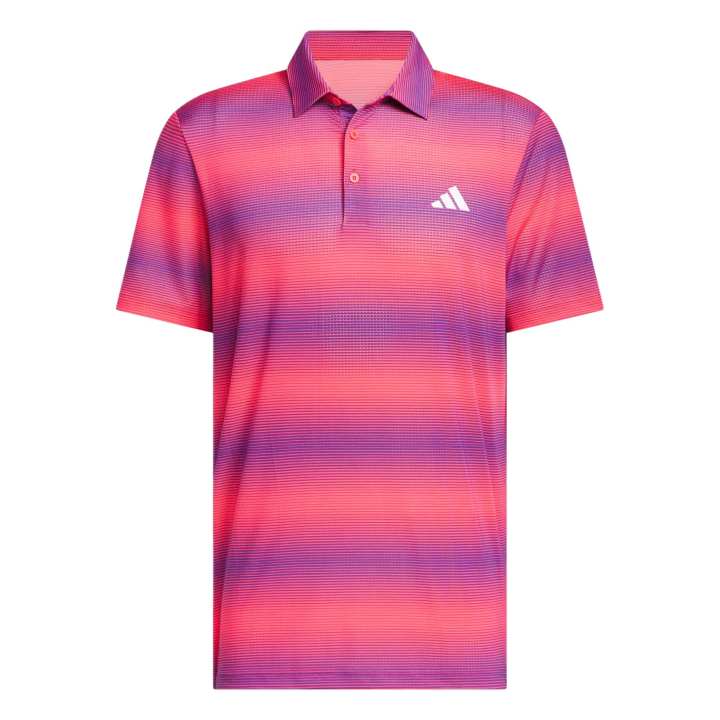 Adidas Adidas Ultimate365 Golf Clothing Men's Rose Red Purple Gradient Polo Collar Moderate