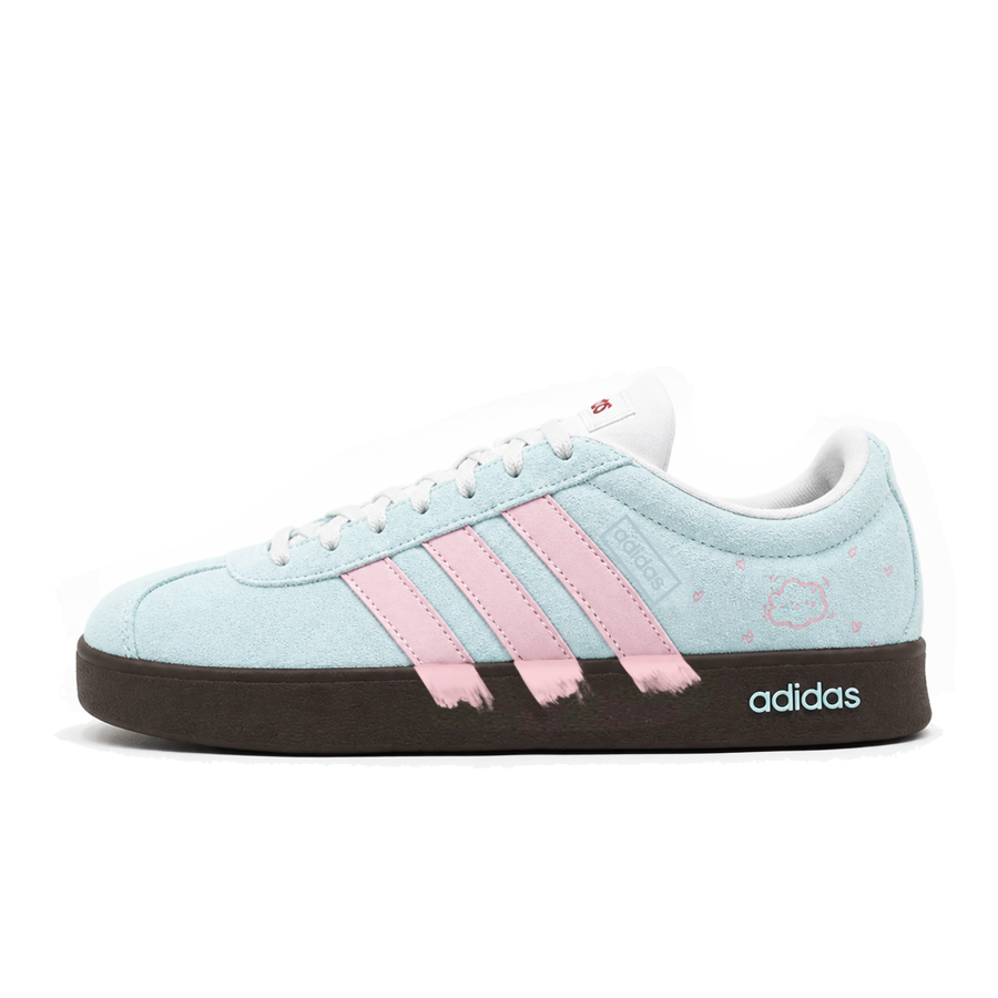 Adidas Adidas Vl Court Classic German Army Trainers Unisex Low Top Blue/Pink