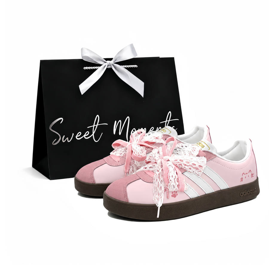 Adidas Adidas VL COURT 2.0 Skateboard Shoes Unisex Low Top Pink