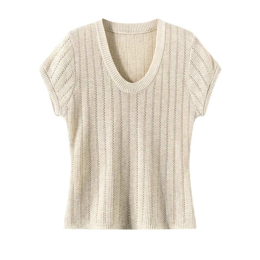 Sugarfunk Sugarfunk T Shirts Women's Half Open Collar Thin Straight Fit