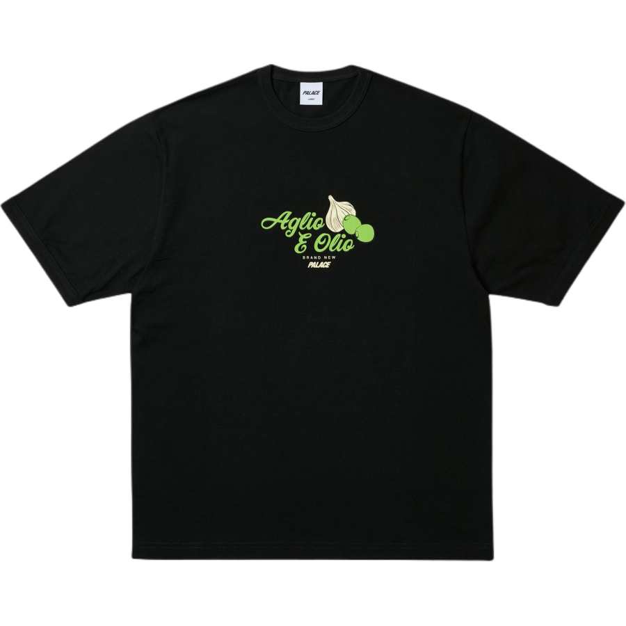 PALACE 2026 SS26 AGLIO E OLIO RINGER T SHIRT BLACK T Shirt Unisex