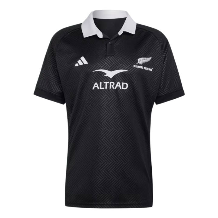 Adidas Adidas Rugby Jerseys Men's All Black Lapel Moderate