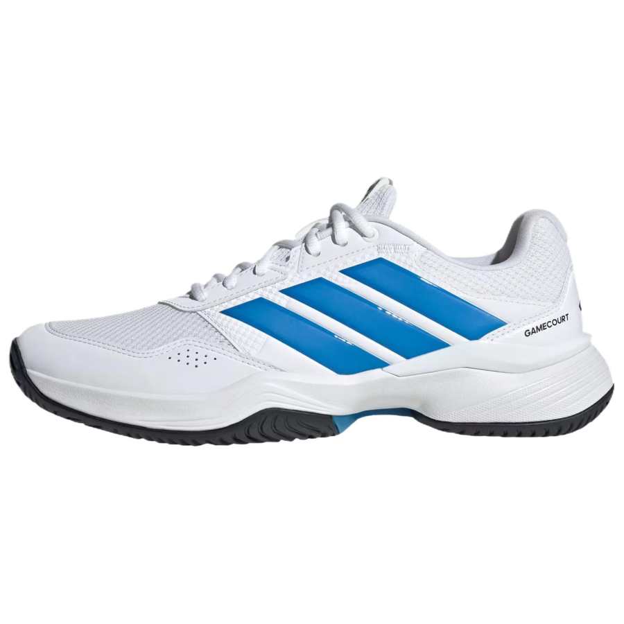 Adidas Adidas GameCourt Tennis Shoes Men's Low Top Cloud White/Bright Light Blue/Core Black