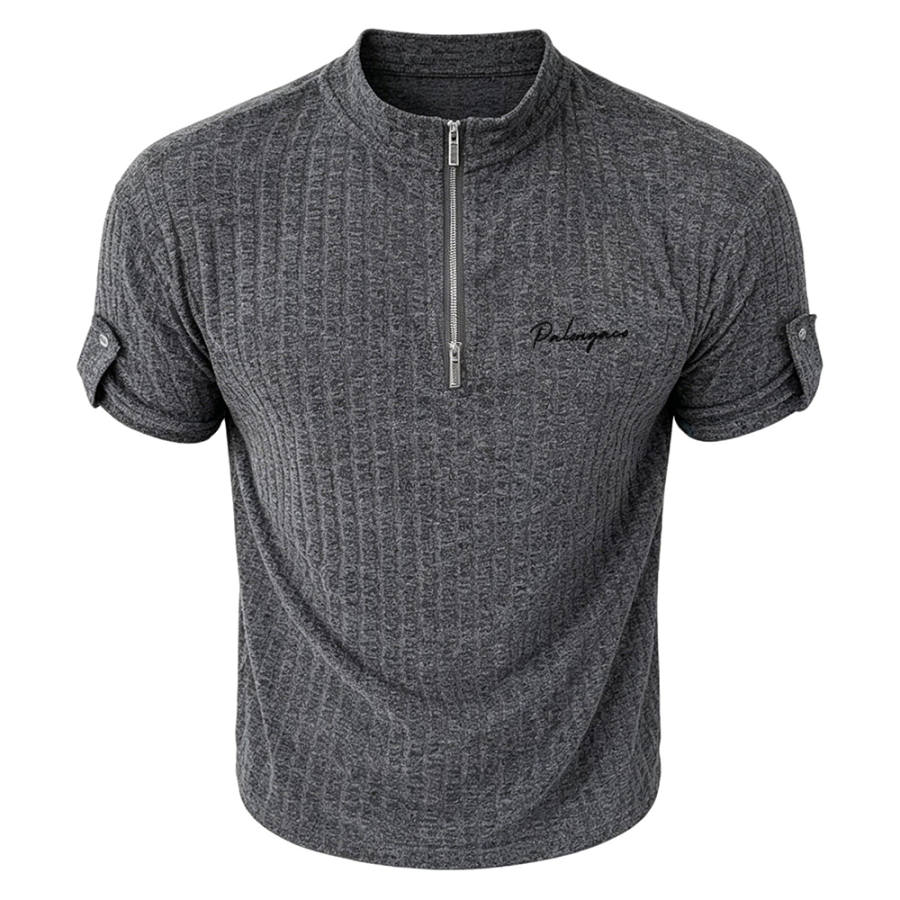 PAL ONGACO T Shirts Unisex Henry Collar Moderate Straight Fit