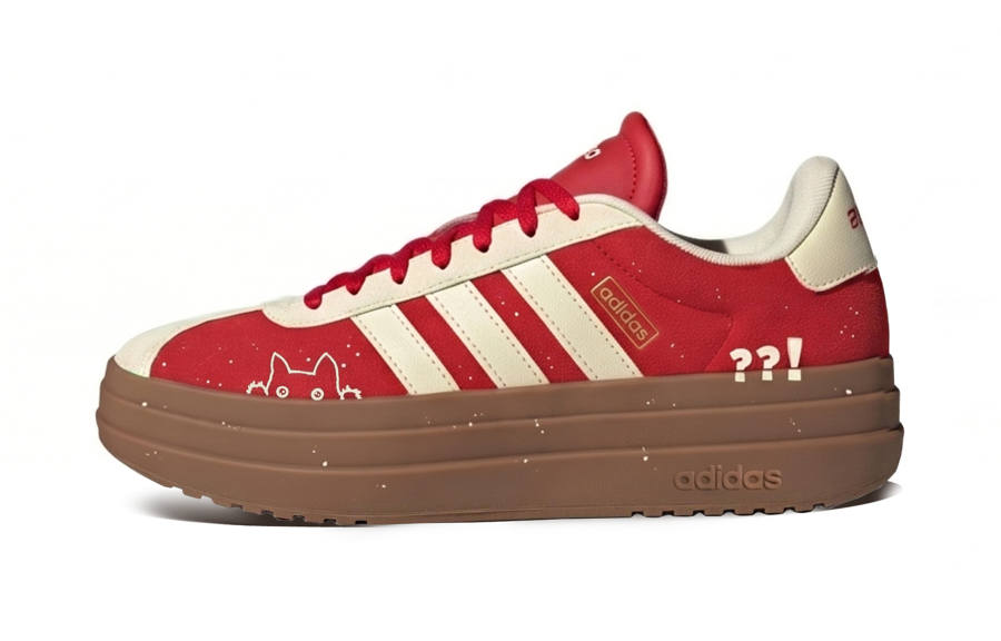 Adidas Adidas VL Court Bold German Army Trainers Women's Low Top Red/Beige/Brown/Gray/White