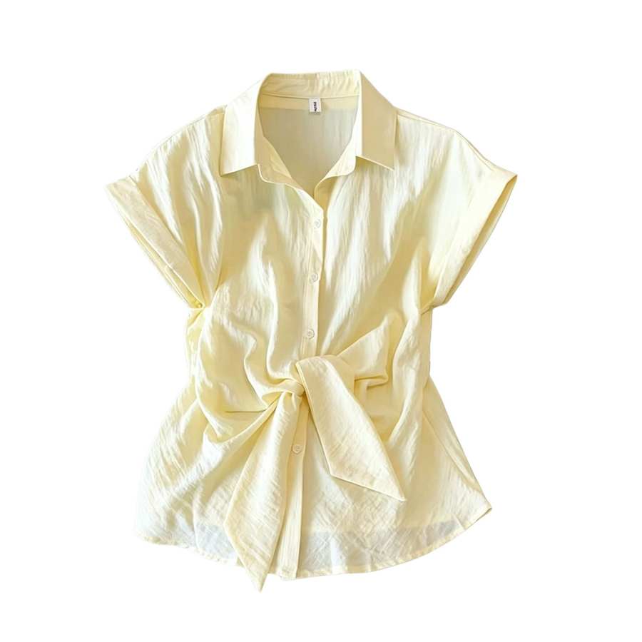 Sugarfunk Shirts Women's Polo Collar Thin Nipped In Waist
