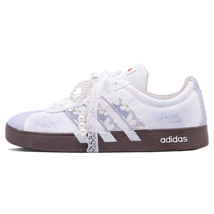 Adidas Adidas VL COURT 2.0 Skateboard Shoes Unisex Low Top Blue Purple
