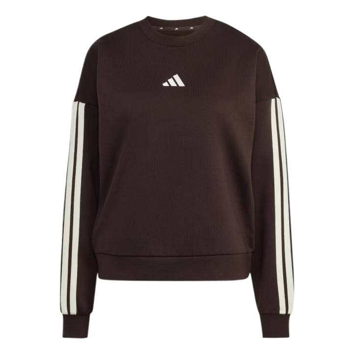 Adidas Adidas ESSENTIALS Sweatshirts Women's Aurora Coffee/Ivory Crew Neck Moderate