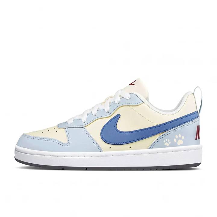 Nike Nike Court Borough Skateboard Shoes Women's Low Top Blue Yellow