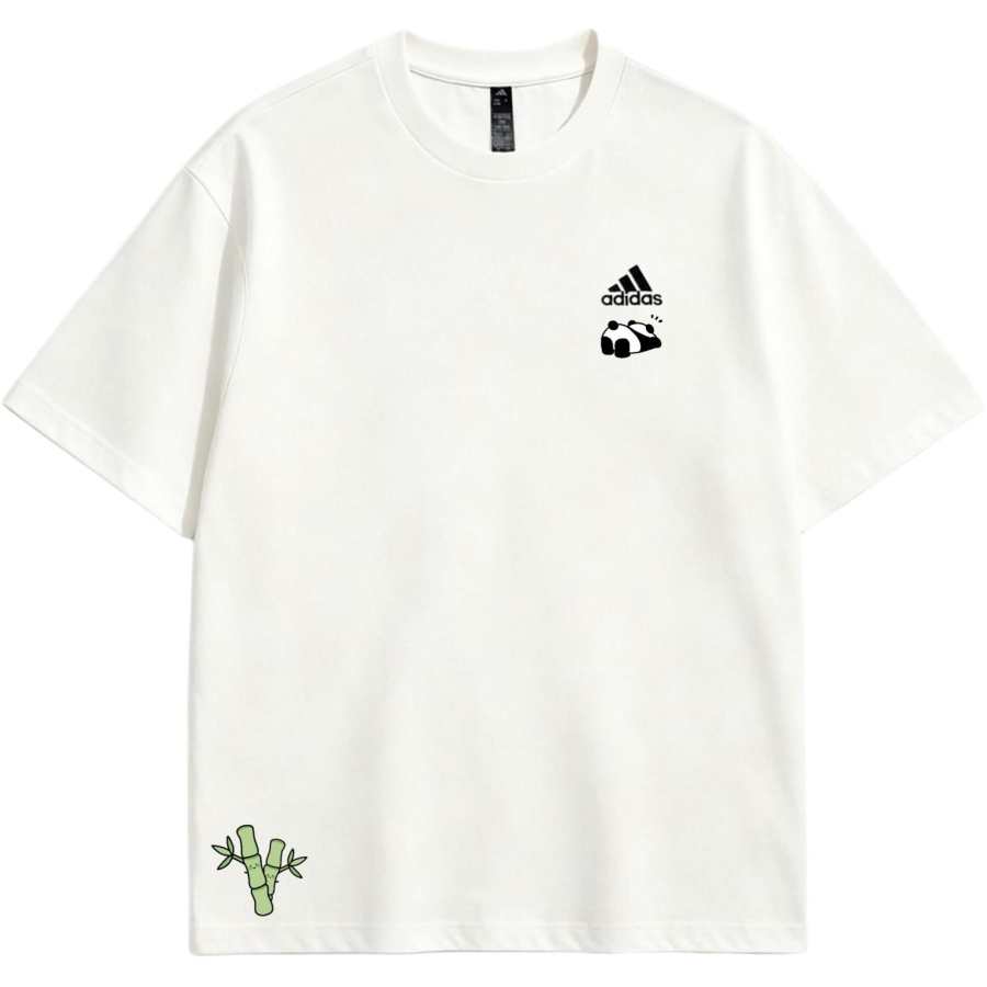 Adidas Adidas MUST HAVES T Shirts Unisex Ecru Crew Neck Moderate Straight Fit