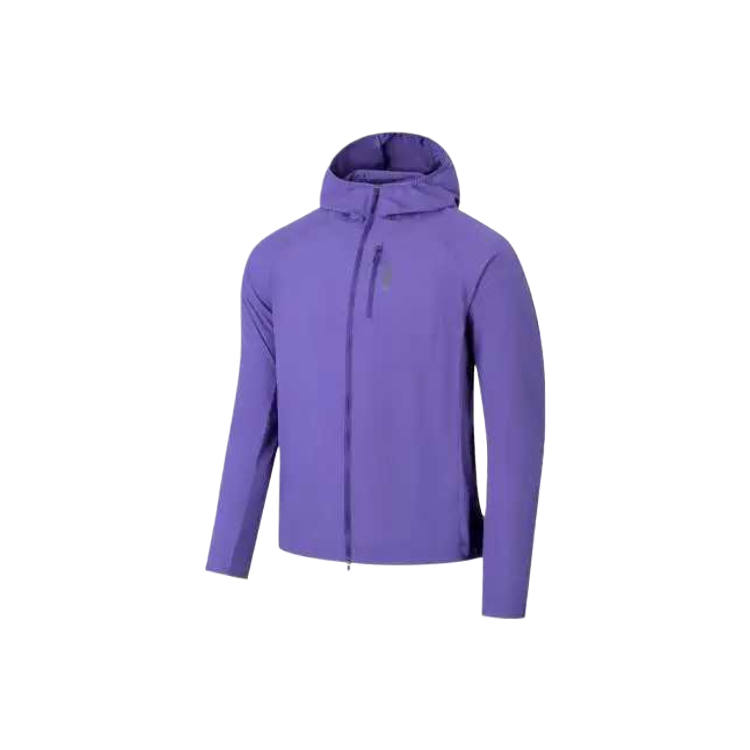 HOKA ONE ONE Jackets Men's Universe Purple Hooded Non Detachable Moderate Straight Fit