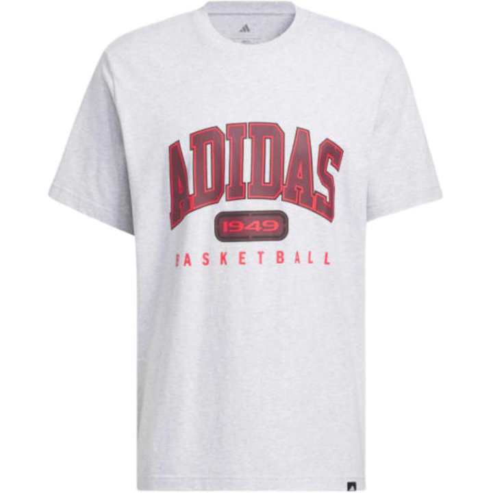 Adidas Adidas T Shirts Men's Light Heather Gray Crew Neck Moderate Straight Fit