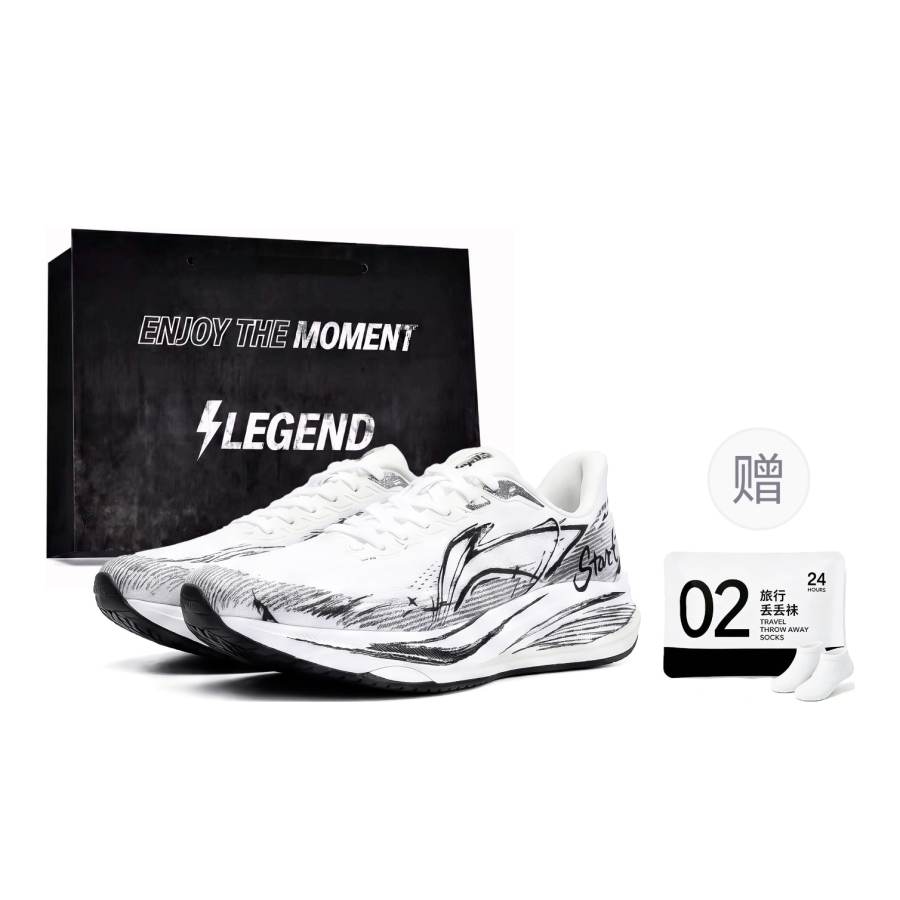 Li-Ning Li Ning Red Hare 9 Running Shoes Unisex Low Top Black/White