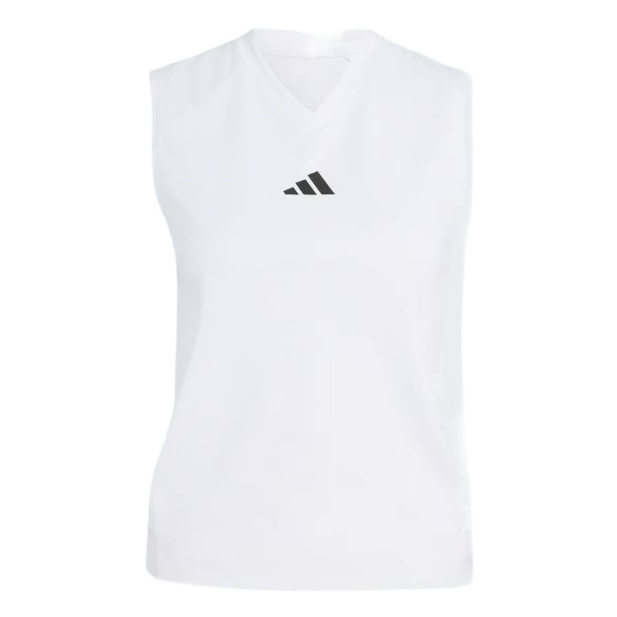 Adidas Adidas Tennis Tops Women's White V Neck Moderate