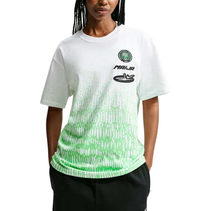 Nike Nike T Shirts Unisex White/Green Crew Neck