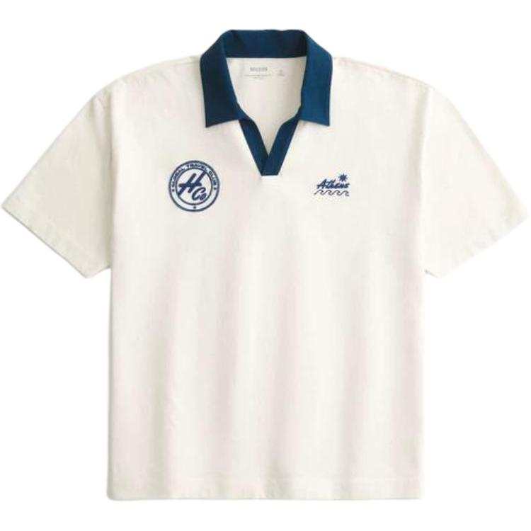 Hollister/ Polo Shirts Men's Cream Lapel Moderate Other