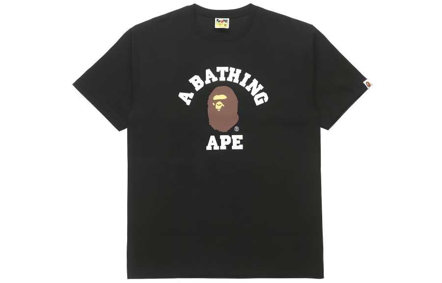 A BATHING APE Head Series T Shirt Unisex Black