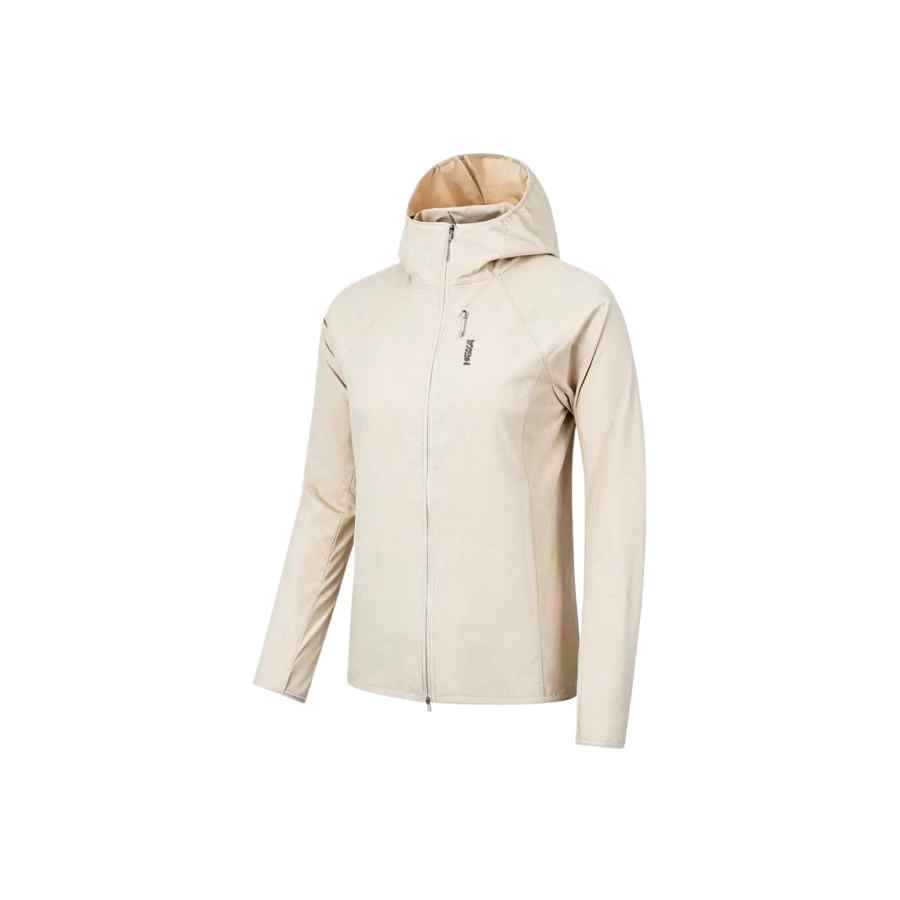 HOKA ONE ONE Jackets Women's Oat White Hooded Non Detachable Moderate Other
