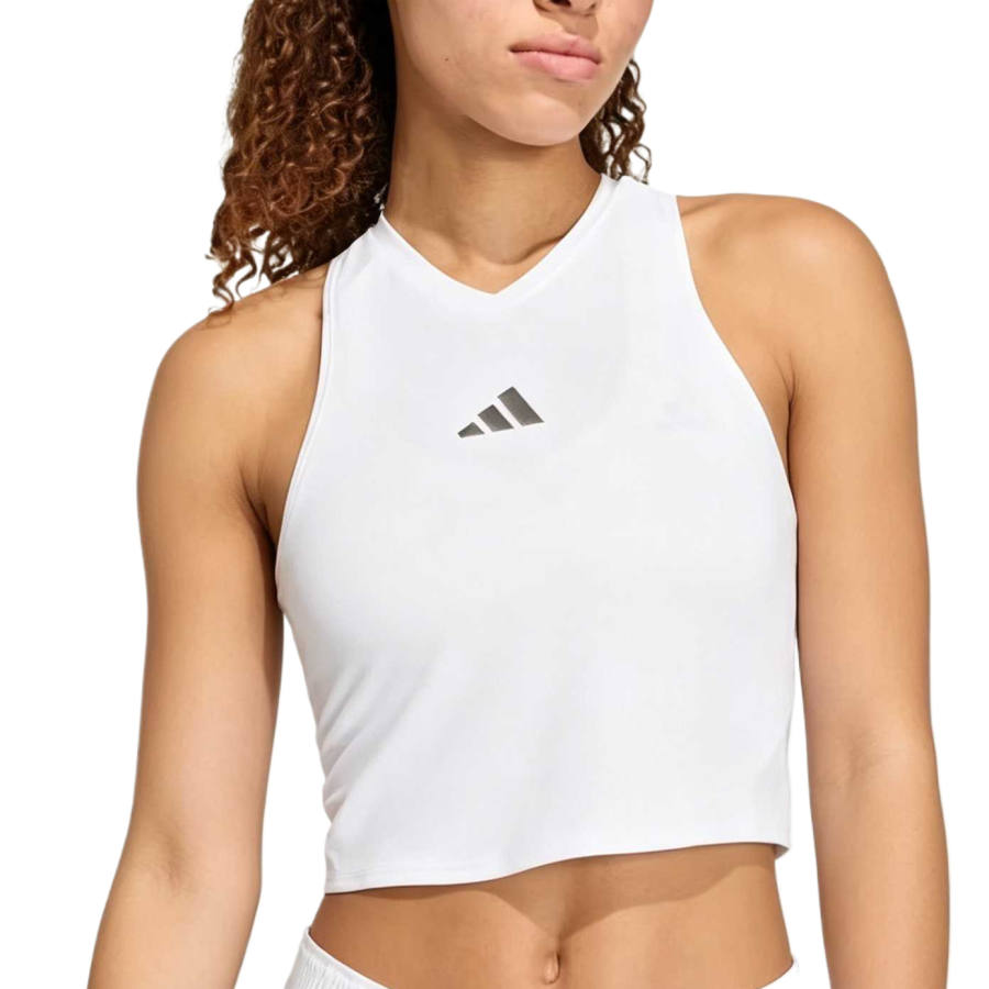 Adidas Adidas Tennis Tops Women's White V Neck Moderate