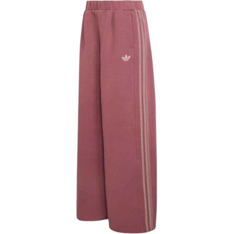 Adidas Adidas Knitted Sweatpants Women's Burgundy/Purple Moderate Wide Leg Pants