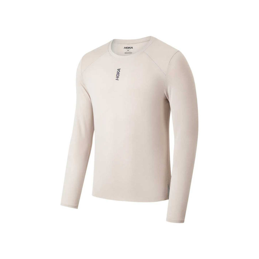 HOKA ONE ONE Running T Shirts Unisex River Stone Gray Crew Neck