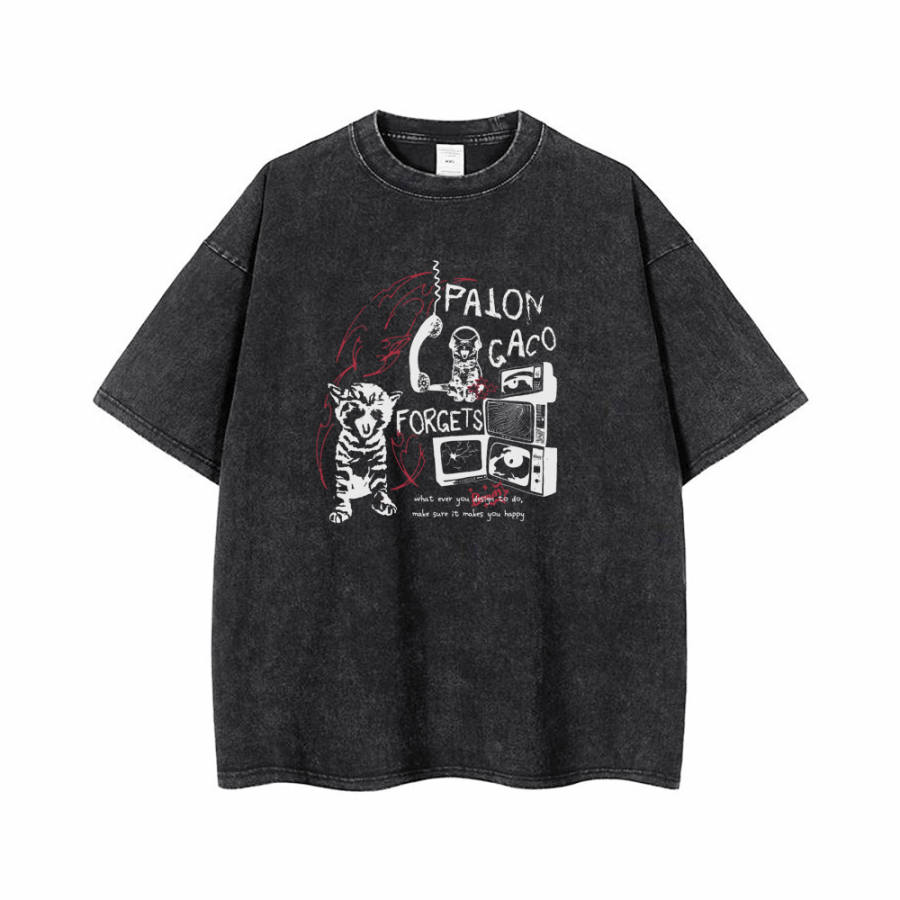 PAL ONGACO T Shirts Unisex Crew Neck Thin Straight Fit
