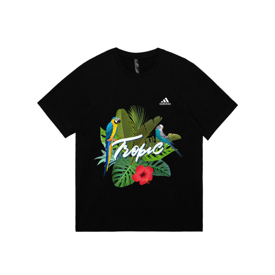 Adidas Adidas MUST HAVES T Shirts Unisex Black Crew Neck Moderate Straight Fit