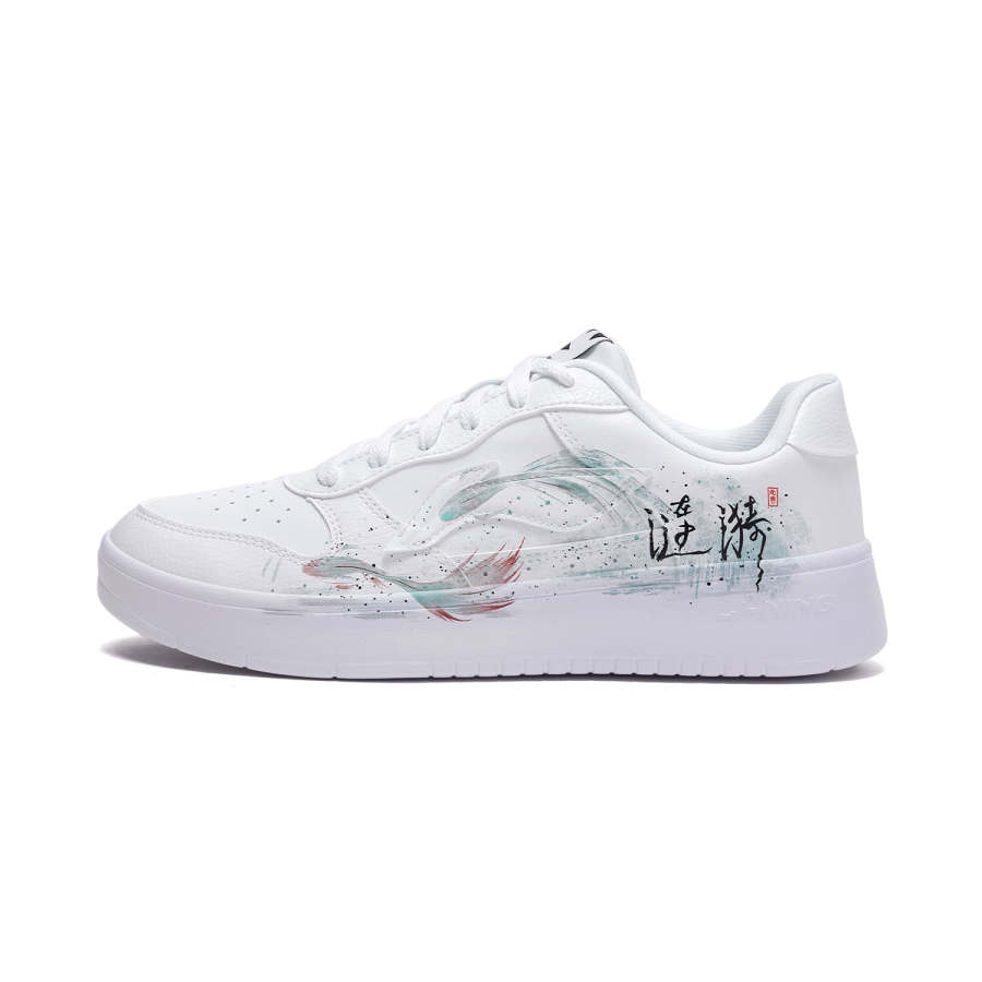 Li-Ning Li Ning Floating Boat Skateboard Shoes Men's Low Top White