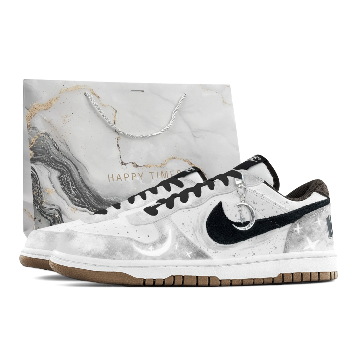 Nike Nike Big Skateboard Shoes Men's Low Top White Silver
