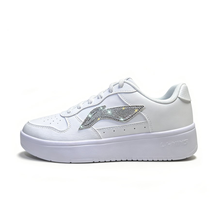 Li-Ning Li Ning Floating Boat Skateboard Shoes Women's Low Top Silver White