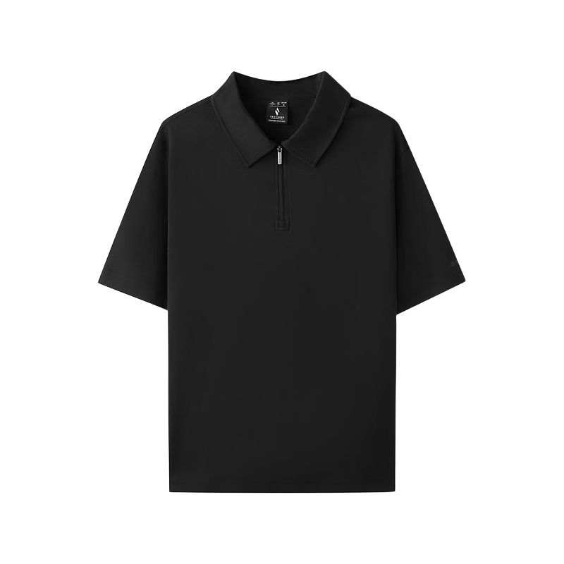 Skechers Polo Shirts Unisex Black Lapel Moderate Straight Fit