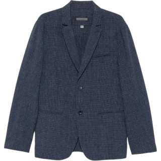 John Varvatos Business Suits Men's Blue Lapel Moderate