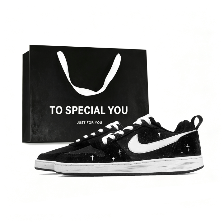 Nike Nike Court Borough Skateboard Shoes Unisex Low Top Black, White