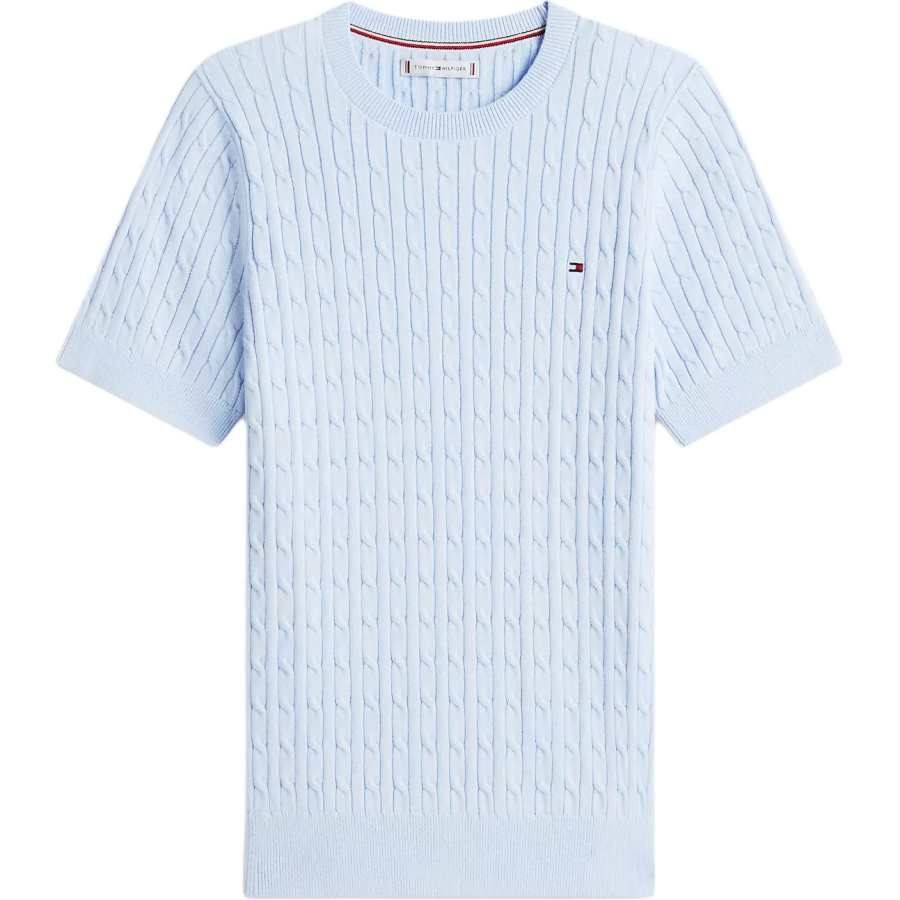 Tommy Hilfiger Sweaters Women's Light Blue Crew Neck Moderate Other