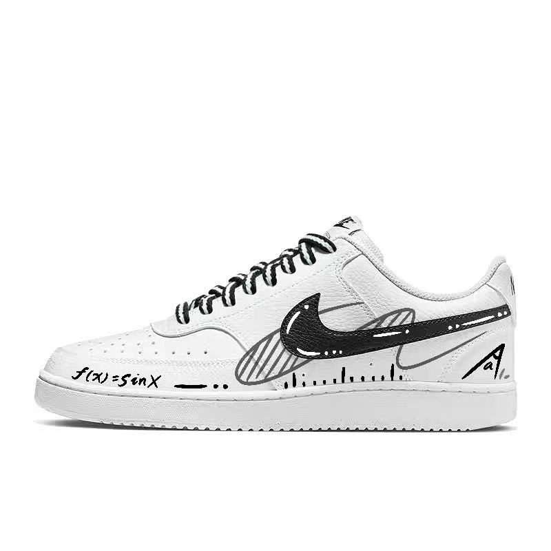 Nike Nike Court Vision 1 Skateboard Shoes Unisex Low Top Black White
