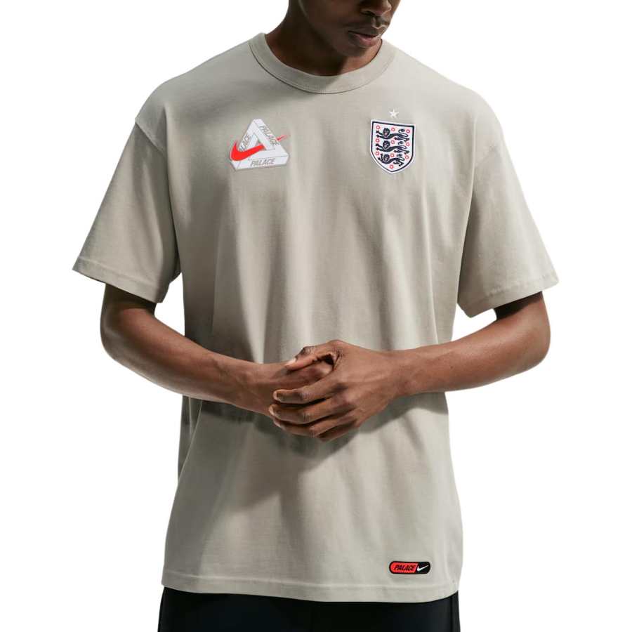 Nike Nike X PALACE T Shirts Men's Gray Crew Neck Moderate
