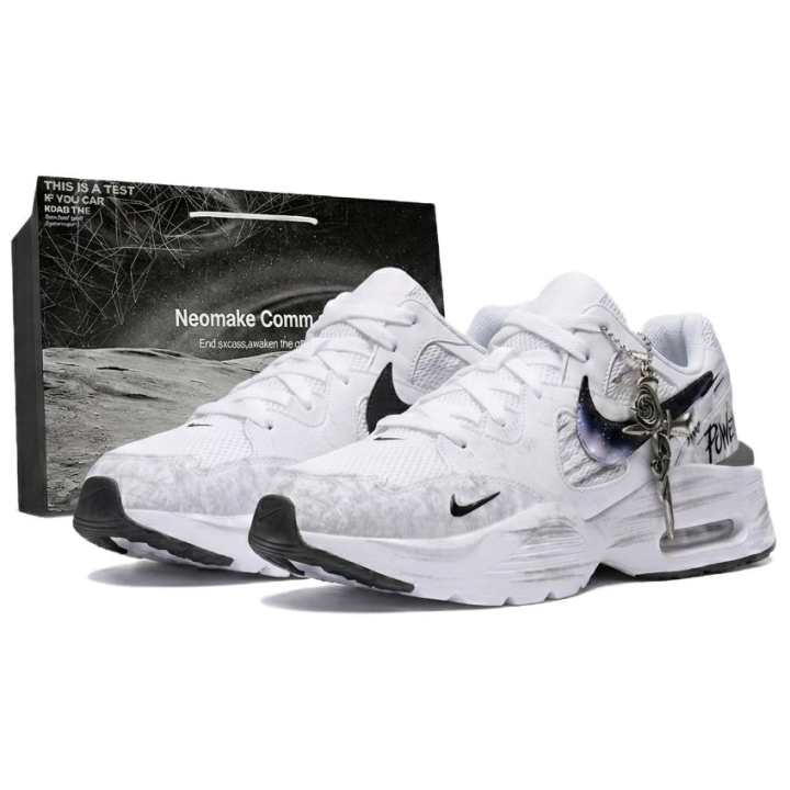 Nike Nike Air Max Fusion Running Shoes Unisex Low Top White Black Silver Colorway