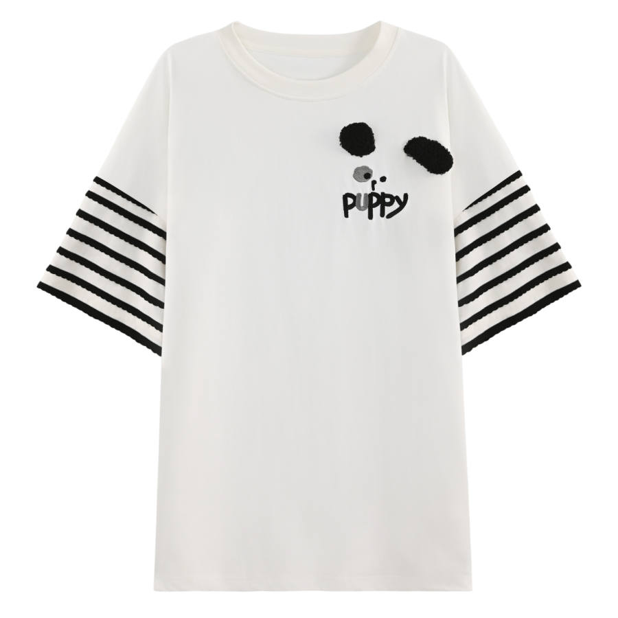 SNBL T Shirts Women's White Crew Neck Moderate