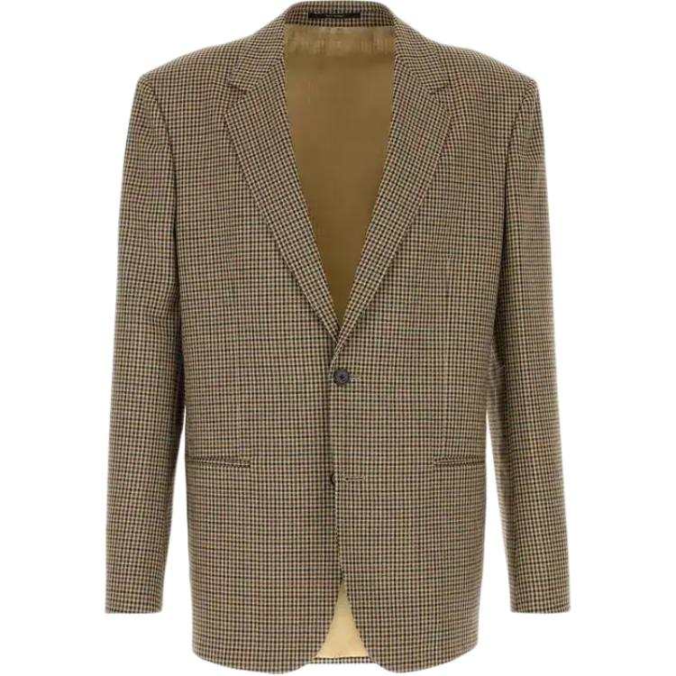 GUCCI Business Suits Men's Beige Lapel Moderate Straight Fit
