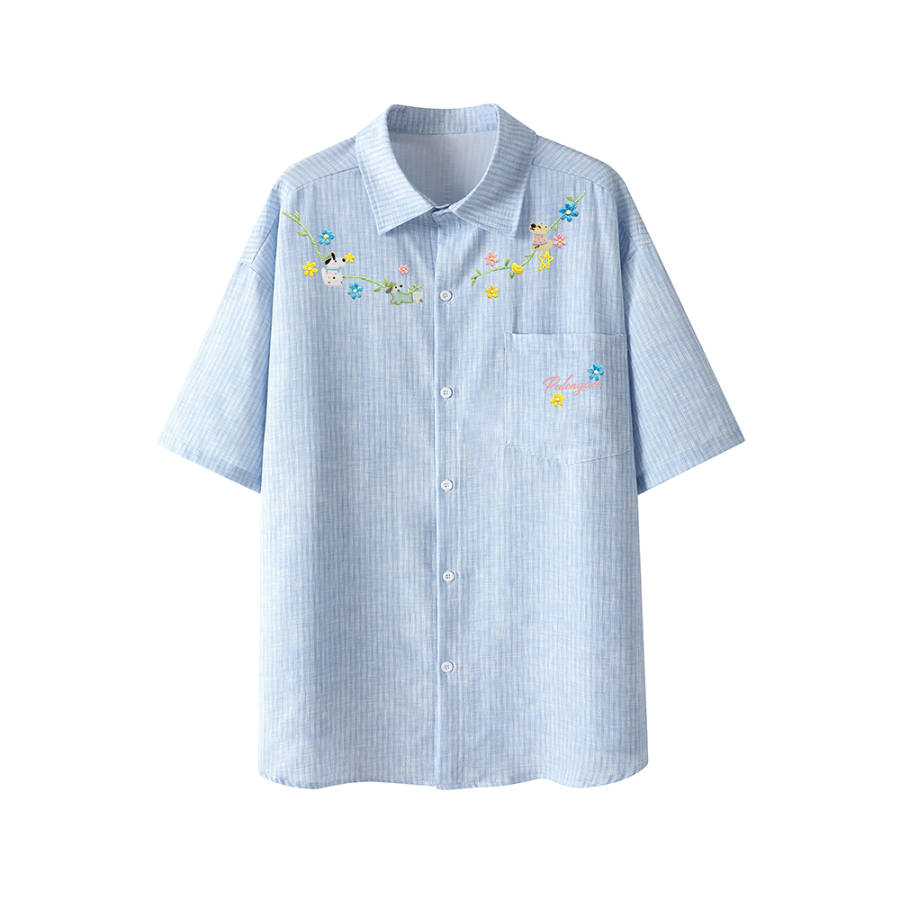 PAL ONGACO Shirts Unisex Lapel Moderate Straight Fit