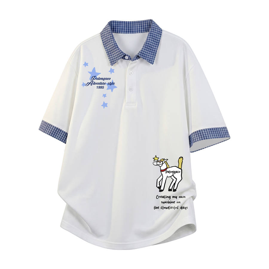 PAL ONGACO Polo Shirts Unisex Lapel Moderate Straight Fit