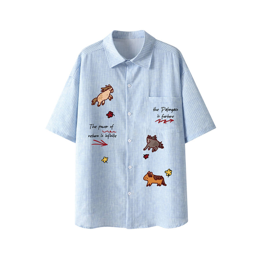 PAL ONGACO Shirts Unisex Lapel Moderate Straight Fit