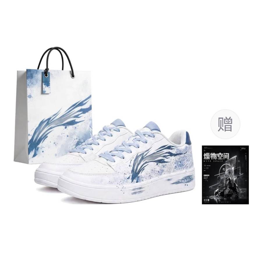 Li-Ning Li Ning Skateboard Shoes Men's Low Top White/Blue
