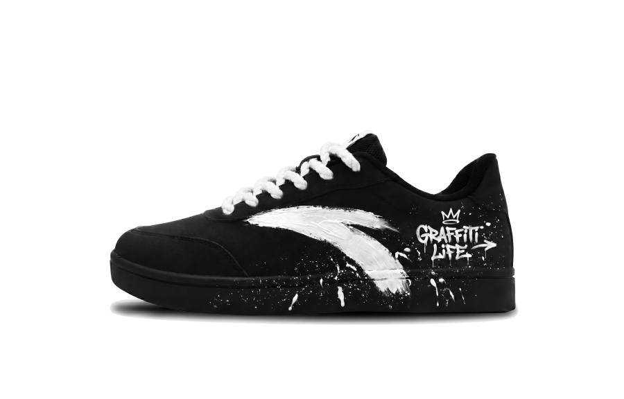 ANTA ANTA Active Skateboard Shoes Men's Low Top Black & White